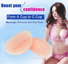 2pcs Silicone Soft Bra Inserts Push Up Pads Gel Breast Bra Enhancers Swimsuit