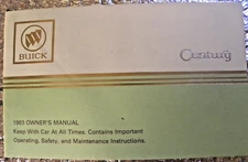 1983 Buick Century Owners Manual Factory Original Guide FREE SHIPPING