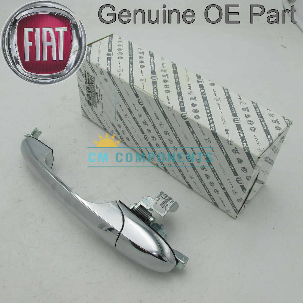 Fiat 500 Left Passenger Chrome Door Handle (2007-Onwards 