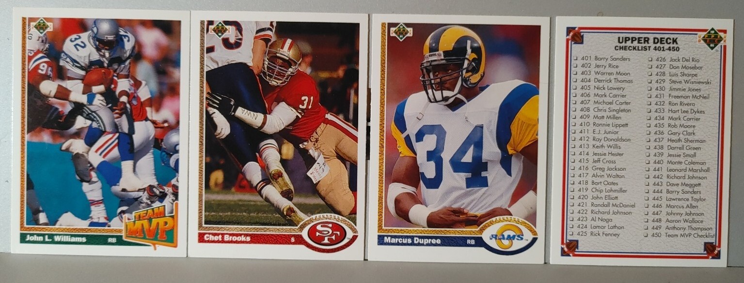 1991 Upper Deck base cards 251-500 Pick from drop down list