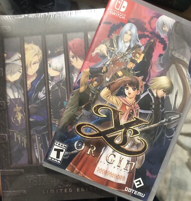 Ys Origin + Ys IX Monstrum Nox Limited Edition Switch Collectors Factory Sealed