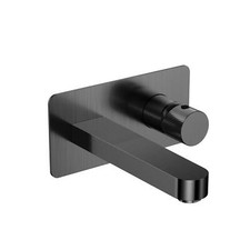 Wall Mounted Basin Mixer Tap Fluted Handle Modern Bathroom Multi Finish