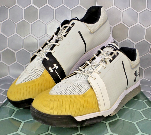 Zapatos de golf deportivos Under Armour Tempo blancos/plateados/negros 1288576-101 talla 8,5 JL297 - Imagen 2 de 12