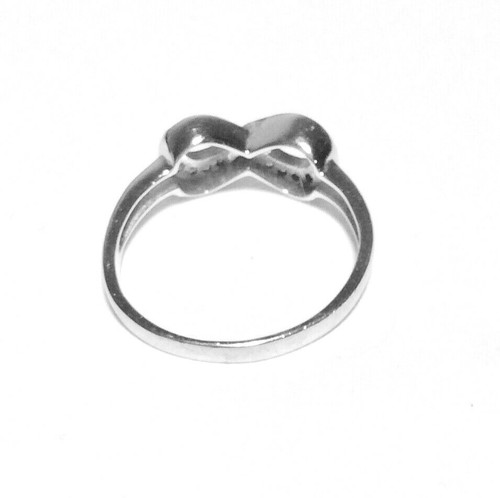 925 STERLING SILVER ETERNITY KNOT RING, CLEAR CZ STONES, SIZE 8.5 - Picture 3 of 6