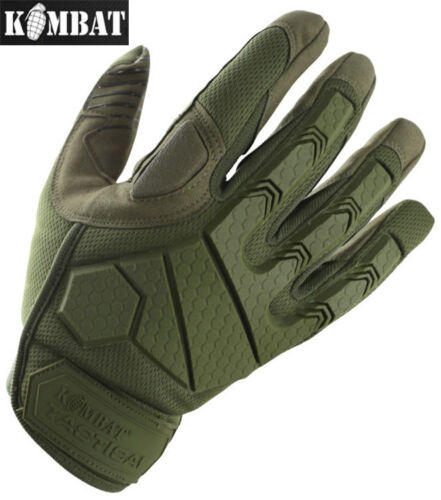 Alpha Tactical Olive Green Army Military Shooting Gloves Hardshell Knuckle - Picture 3 of 5