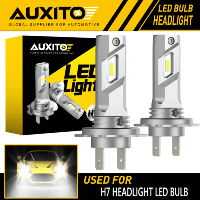 2x Super Bright H7 LED Headlight Kit High Low Fog Bulbs 40000LM 6500K White E4EA