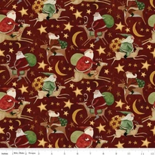 Up on the Housetop C14732 Cranberry by Teresa Kogut Riley Blake - by half-yard