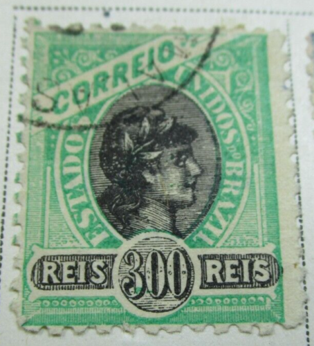 Brazylia 1894 Znaczek 300 Antyk Rzadki StampBook3-120 - Zdjęcie 1 z 1