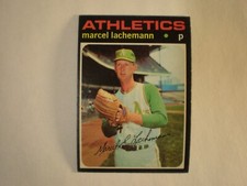1971 Topps Baseball Athletics Marcel Lachemann Card # 84