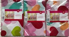 Lot of 3 Heart Tablecloths, 50 X 70 Each, Polyethylene