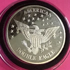 1984 Olde New England Mint "Double Eagle" .999 Silver Metal Round & Capsule