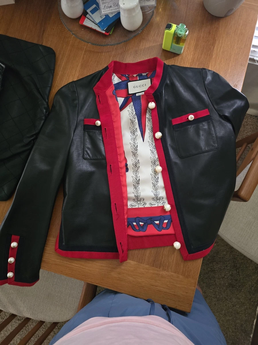 Gucci Leather Outer Shell Black Coats, Jackets & Vests for Women