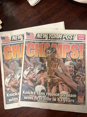   NEW YORK POST JUNE 14 2026 KNICKS ARE WORLD CHAMPIONS NEWSPAPER    CHAMPS