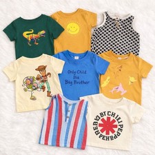 12M Toddler Boy T-Shirt Bundle 8 Pc Cat  Jack Graphic Tees Dino Toy