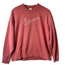 Nike crewneck sweatshirt center swoosh women s Small Dri-Fit Athletic Athleisure