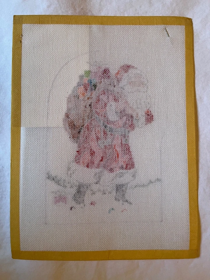 Christmas Santa with Toys in Snow Needlepoint Canvas Vintage, new - Image 4 of 4