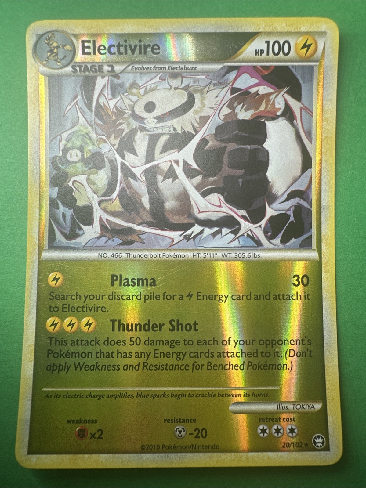 Electivire 20/102 Reverse Holo Rare HGSS Triumphant Pokemon TCG Near Mint
