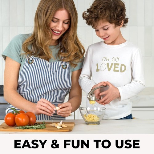 Kitchen Premium Garlic Press Set - Rust Proof & Dishwasher Safe - Picture 6 of 9