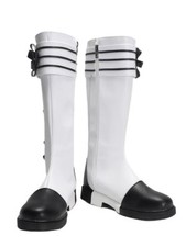 Black Butler Charles Grey PU Cosplay Black White Long Boots Zip Shoes Props New