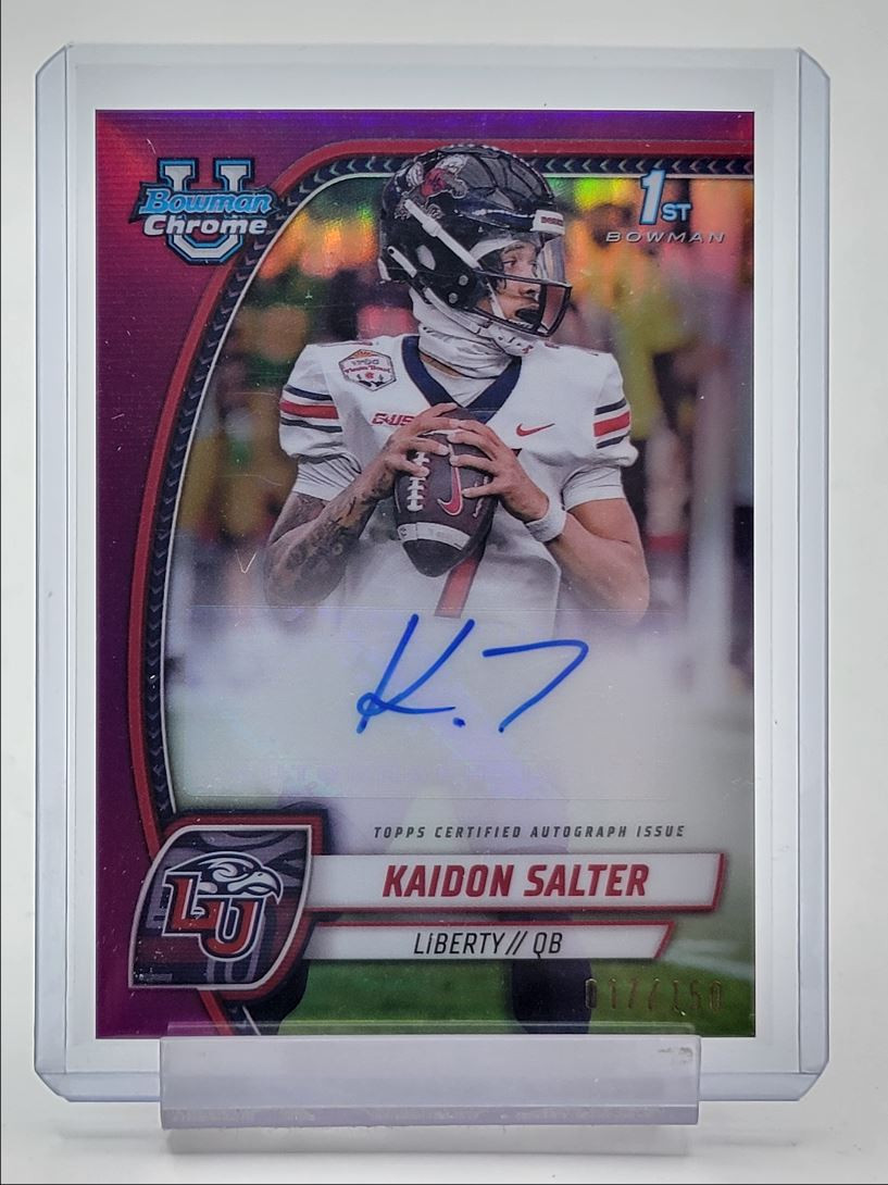 KAIDON SALTER 2024 BOWMAN U CHROME 1ST FUCHSIA REFRACTOR AUTO /150 Q3694
