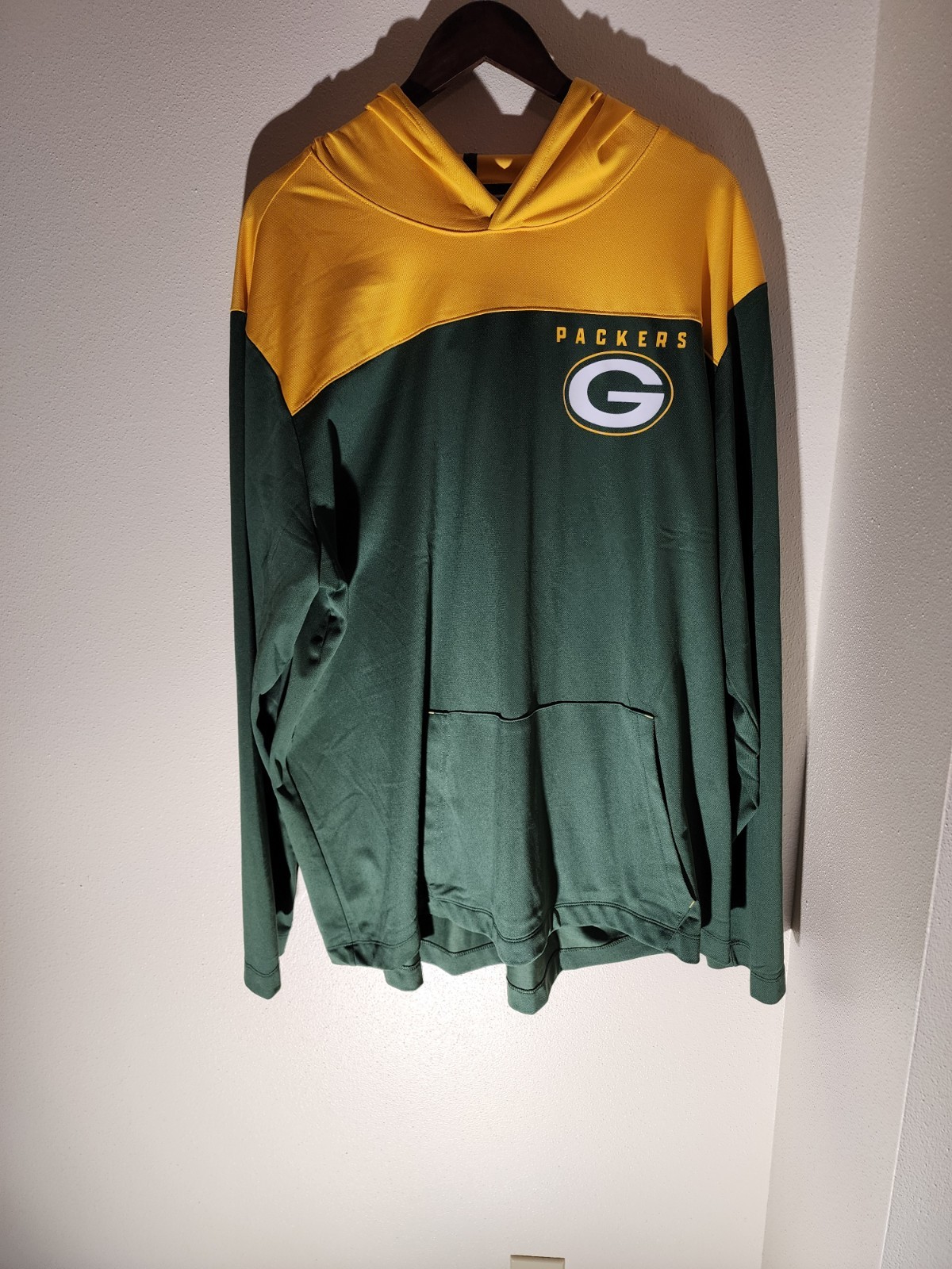 Green Bay Packers Hoodie Pullover Mens 2XL Green NFL Football Nike Lightweight