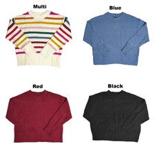 Gap Women's Lightweight Tight Knit Relaxed Fit Crewneck Sweater