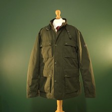 Barbour International Handle Down Jacket Men's L Green Waterproof Breathable 