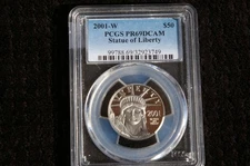 2001-W Statue of Liberty $50 PCGS PR69 DCAM - Brilliant Platinum Collectible