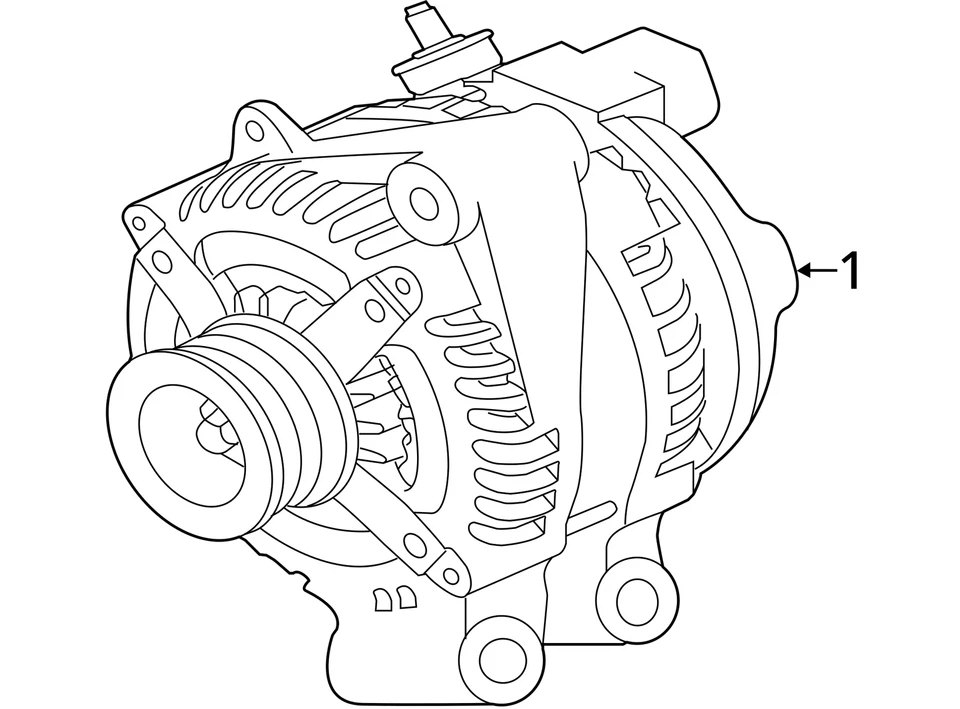 Alternator With Heated Windshield Fits 20-23 DEFENDER 1594376 - Image 4 of 4