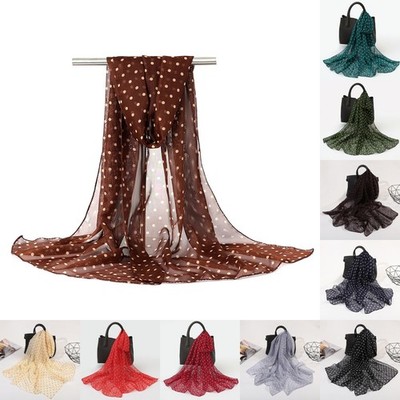 Bedruckter Chiffon-Schal Damenschal Seidenschals dünner Schal Kopftuch weiche