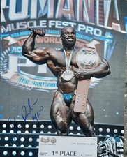 SAMSON DAUDA SIGNED 11X14 PHOTO IFBB BODYBUILDER MR OLYMPIA THE NIGERIAN LION A
