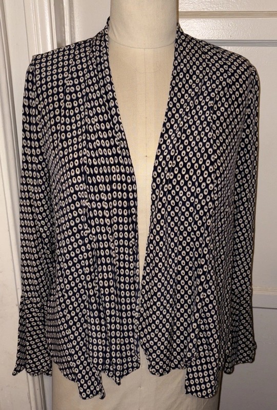 Stone Cold Fox Silk Open Blouse Size S /XS