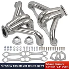 For Chevy SBC V8 265 283 305 350 400 1955-up Shorty Hugger Headers Stainless