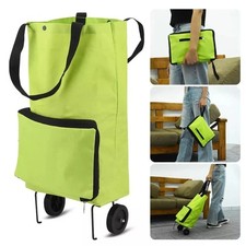 Foldable Shopping Cart with Wheels Collapsible Grocery Bag Hand Truck Portable