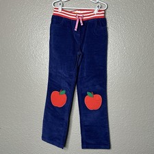 Boden Girs Starboard Blue Apples Corduroy Pants Size 8 NWT
