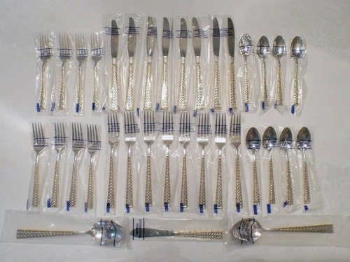 NEW! Golden Tradewinds by International Sterling Silver Flatware — 35 Piece Set