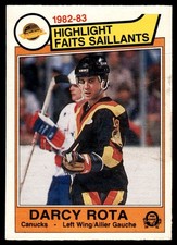 1983-84 O-Pee-Chee Darcy Rota Vancouver Canucks #345