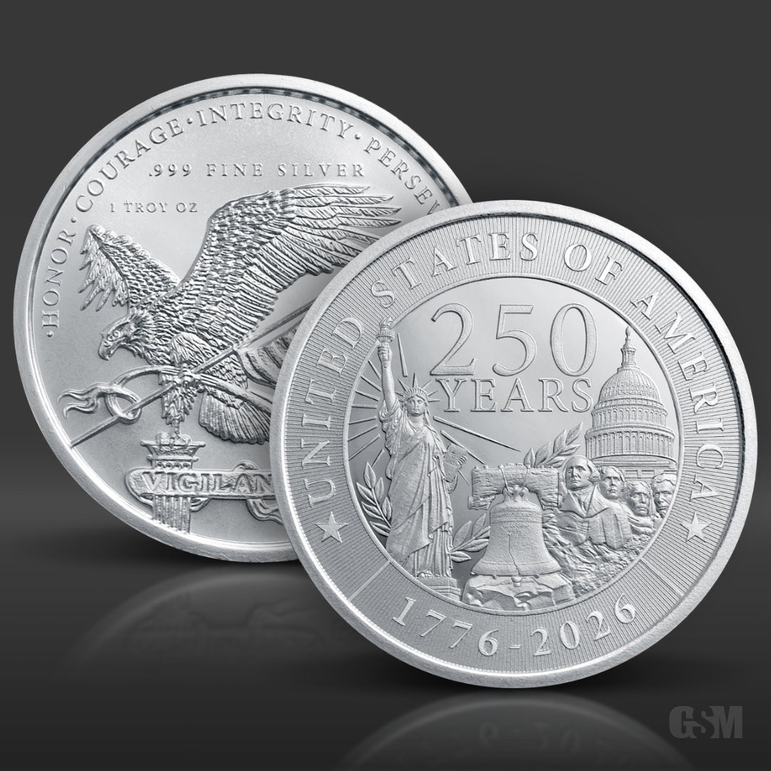 1 oz U.S. 250th Anniversary Silver Round .999 Fine bullion  No Capsule