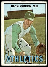 1967 TOPPS DICK GREEN 54 VG BASEBALL KANSAS CITY ATHLETICS