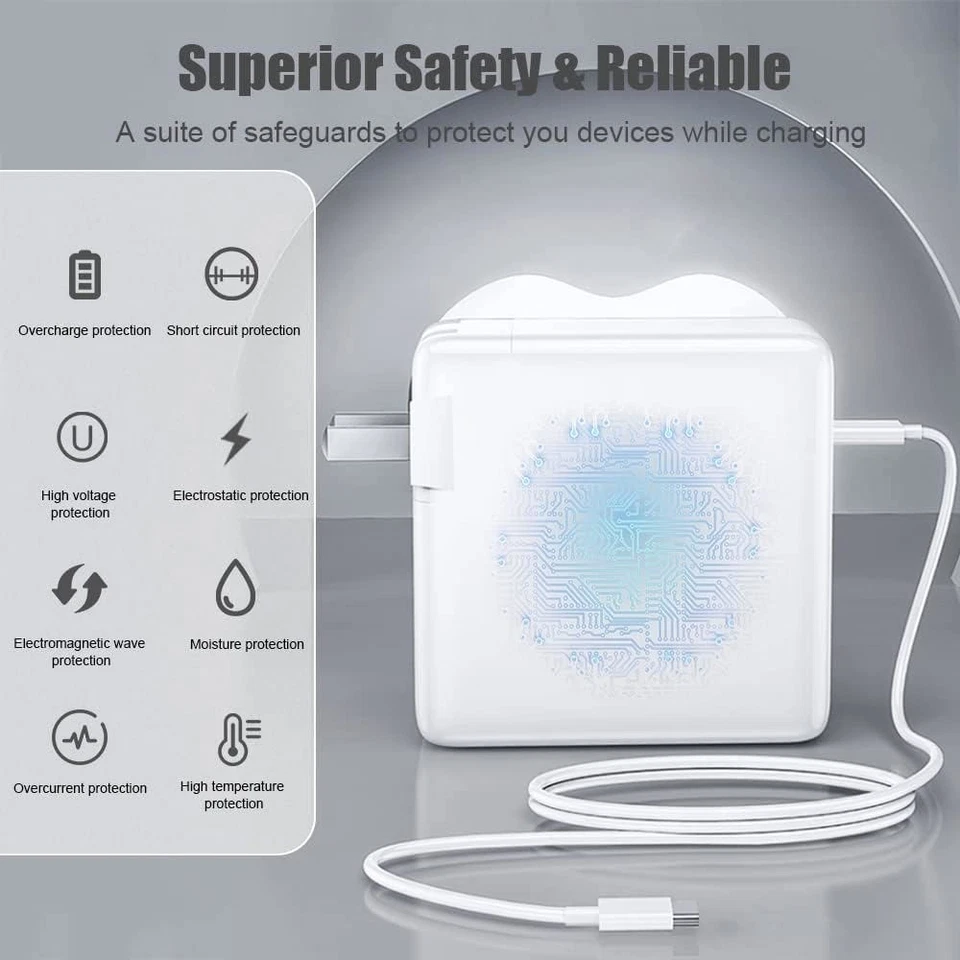 Fast Charger For Samsung Laptop Charger, Galaxy Book Pro 360, 61W/65W Macbook - Image 3 of 4