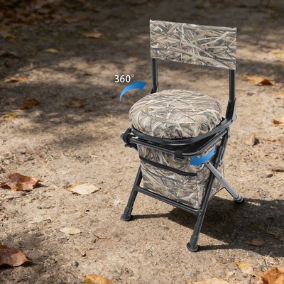 Swivel Hunting Chair, Portable Outdoor Camping Chair,360° Rotation Hunting Chair
