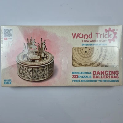 Wood Trick dancing ballerinas t Model Mechanical 3D Wooden Puzzle Best DIY Toy - Image 1 of 4