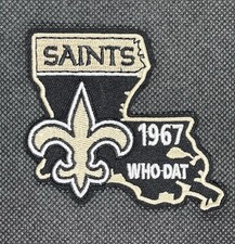 NEW ORLEANS SAINTS EMBROIDERED IRON ON PATCH 2.75&rdquo; X 3.0&rdquo; FREE SHIPPING
