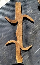 Ancienne barre épi de défense en fer forgé 47 cm fenêtre fenestron