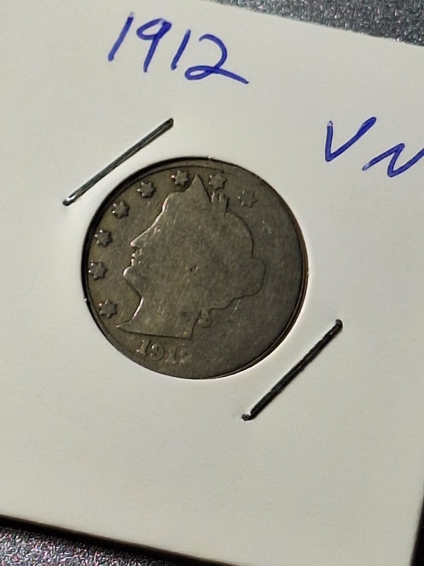 1912 Liberty “V” Nickel Collector Coin-ERROR Coin-Extra Dot In Mint Mark Place