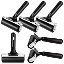 6 PCS 4 Inch Rubber Roller Brayer Printmaking Ink Block Printing Craft