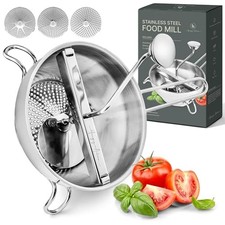 Hungry Artisan THA-111 Stainless Steel Food Mill for Tomato Sauce & Canning