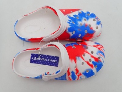 Fourth of July Women's Patriotic Clogs Red White & Blue sizes 5-6, 7-8, & 9-10