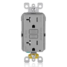 20 Amp Gray Tamper Resistant AFCI Electrical Outlet Receptacle 125 Volt