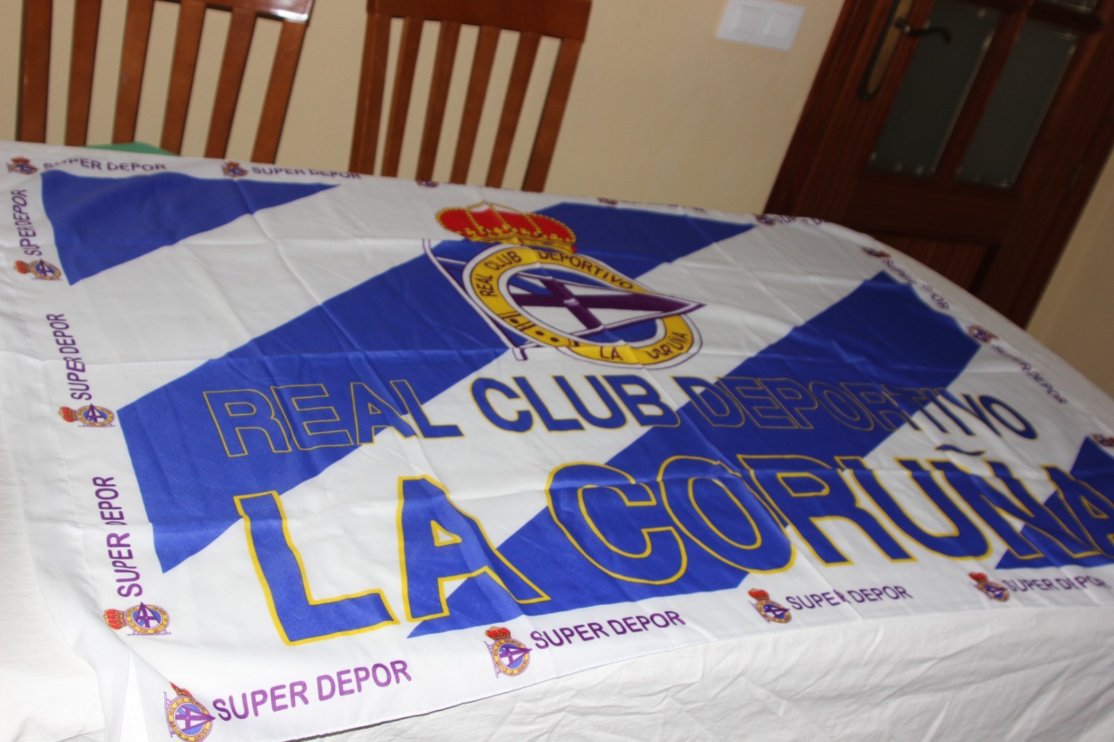 BANDERA DE FUTBOL ANTIGUA DEL DEPORTIVO DE LA CORUÑA EL SUPER DEPOR